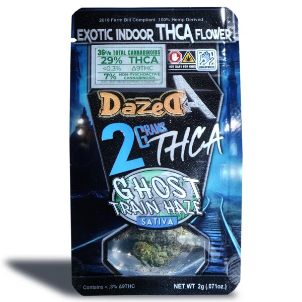Dazed8 THCa Ghost Train Haze Exotic Indoor Flower 2 Gram