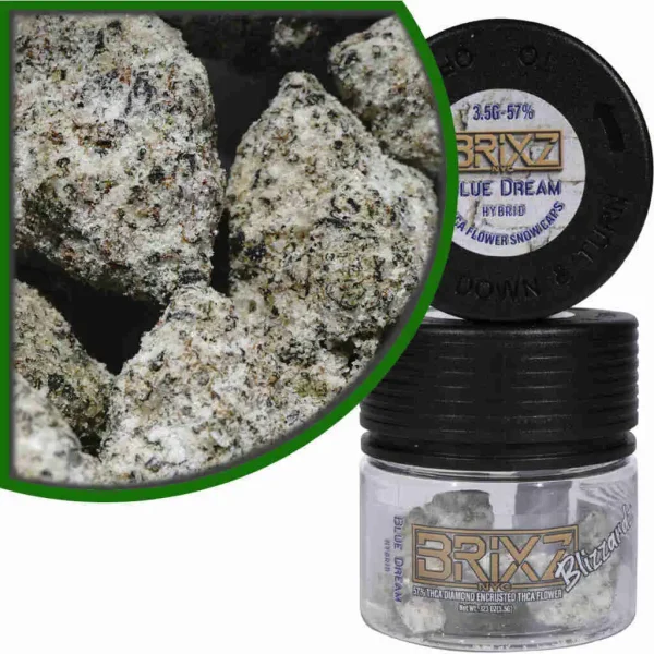 BRIXZ Blizzardz THCa Flower 3.5 Grams (Blue Dream – Hybrid)