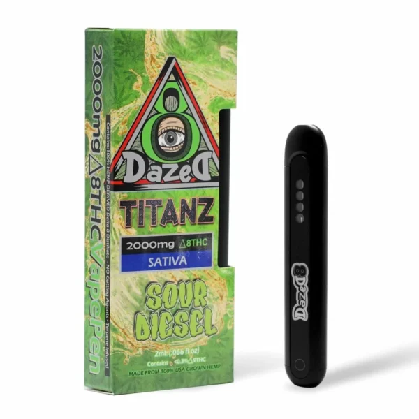 DazeD8 Rechargeable Delta 8 Titanz Disposable (2 Grams)