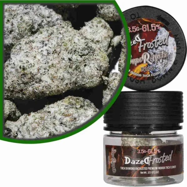 Dazed Frosted THCa Indoor Flower 3.5g SupeRuntz – Hybrid