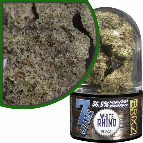 BRIXZ NYC THCa Premium Indoor Flowers 7 Gram White Rhino – Indica