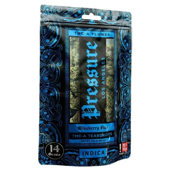 Pressure LA Premium THCa Teardrops Flower Packs 14 Grams (Blueberry Gas – Indica)
